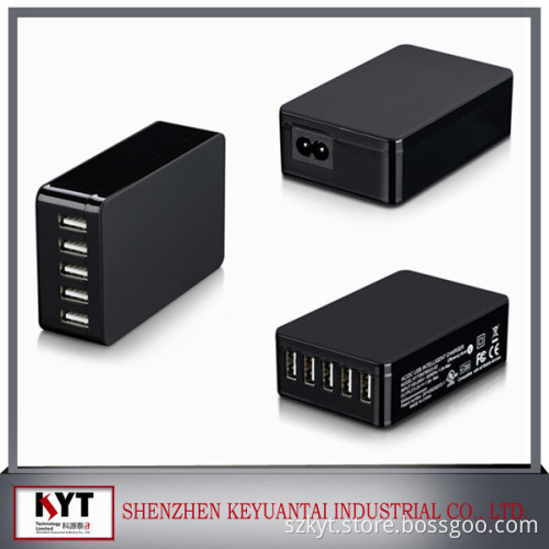 5-Port USB Charger UK plug+multi color 32W A High Speed family size Multiple Desktop wall charger